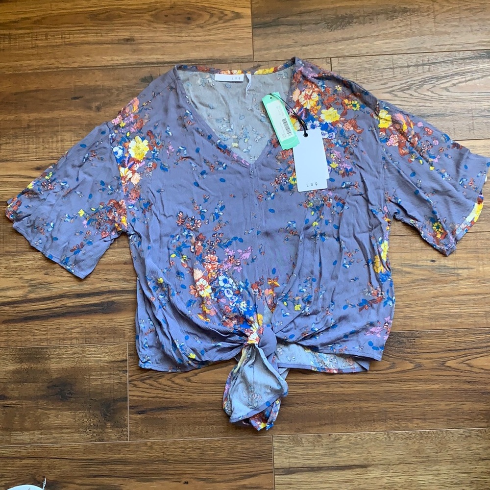 StitchFix LUQ Rhee Tie Front top XS
